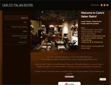 Tablet Screenshot of carlositalianbistro.com